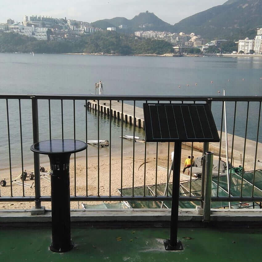 馬灣沙灘安裝太陽能滅蚊燈IT04